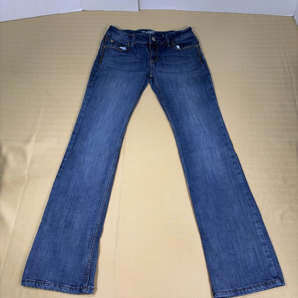 Wrangler Retro Jeans Womens 5x34 Blue Medium Wash Slim Straight Leg Boot Cut